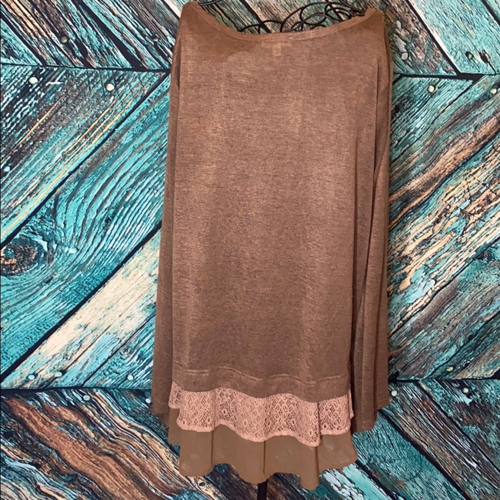 Scoop Neck Boho Multi-Layer Blouse - image 4